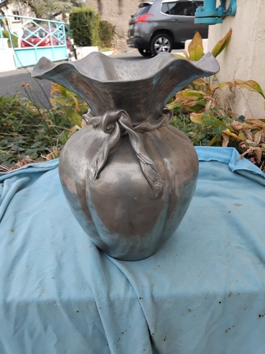 Ancien grand vase étain - grand, en