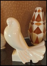 Beau Craquelé Art-Déco LE PIGEON des frères ADNET