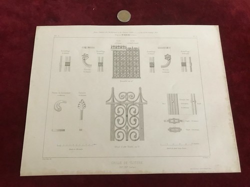 Gravure ancienne architecte - ancienne,
