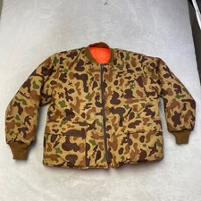 Bob Allen Ducks Unlimited XL Camo Hunting Reversible Puffer Jacket Mens