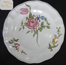 Faïence de MARTRES-TOLOSANE / MATET : Assiette 20è, reproduction d'un décor 18è