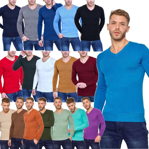 Homme pull col basic slim - col, v