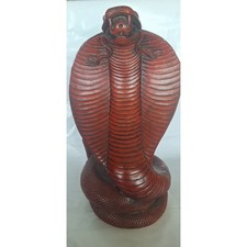 King Cobra Snake Coiled Mystic Resin Statue- 9”t x 6"w- 5lbs Excellent condition