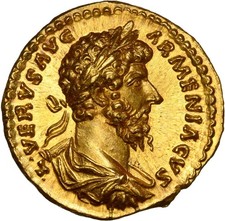 Lucius Verus Aureus Rome NGC