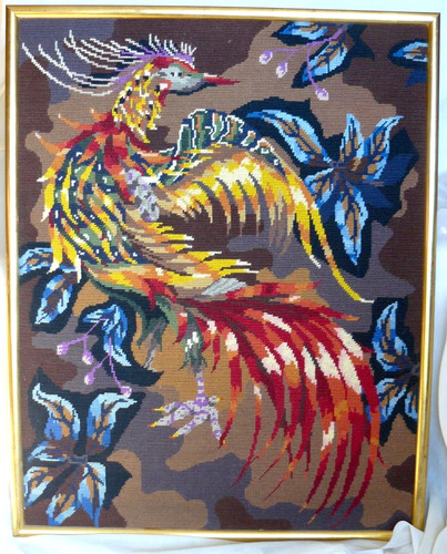 Canevas vintage 1960 oiseau - 1960-70,