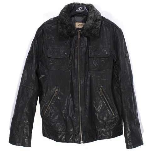 Veste cuir homme - cuir, camel