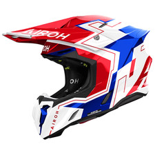 Casque Intégral Moto Cross Motocross Tout Terrain Airoh Twist 3 Dizzy Bleu Rouge
