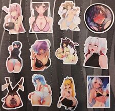 lot de 12 autocollants Stickers  girl sexy waifu hentai manga pin up 6