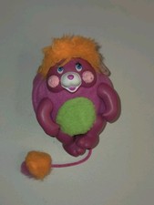 Vintage 1986 Popples  Purple Pancake Pocket Popple  Mini Toy Plush 3"