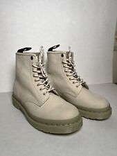DR. MARTENS 1460 "RARE" MILLED NUBUCK WP PARCHMENT BEIGE BOOT SIZE USL 9/USM 8