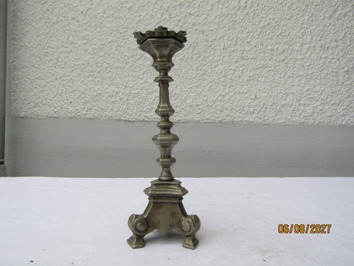Ancien pied lampe étain - de, en