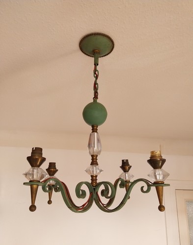 Lustre art déco fer - lustre,
