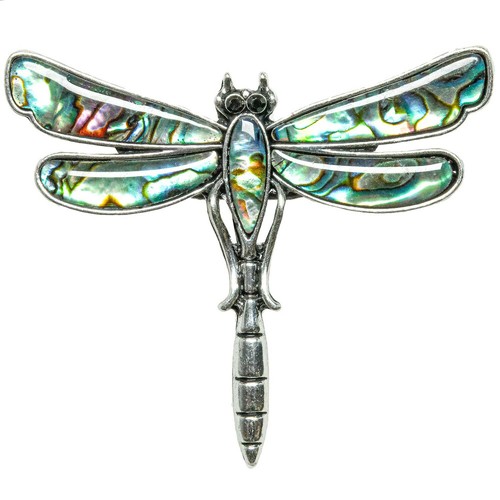 Broche libellule avec nacre