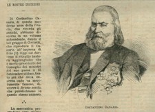 ORIGINAL 1877 ENGRAVING: CONSTANTINO CANARIS 