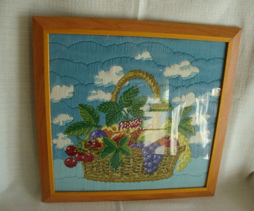 Tapisserie sous verre point - tapisserie,