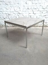   ORIGINAL FLORENCE KNOLL COFFEE TABLE BASE SOFA TISCH GREY BROWN MARBLE MARBRE