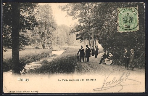Cpa chimay parc - chimay,, parc,