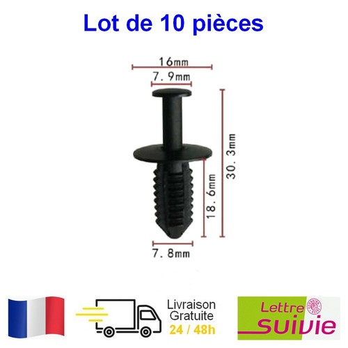 10x clips rivet - clips, d’expansion