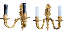 19th century sconces to Roman emperors, gilded bronze and chiseled