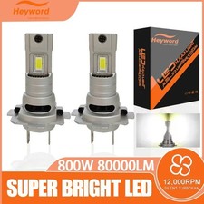 2x Ampoules LED H7 Mini 20000LM 120W 6500K Blanc – Phares Voiture 12V