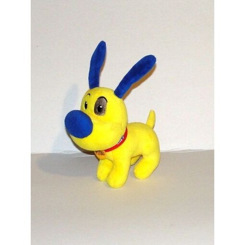 Doudou chien jaune bleu - doudou,