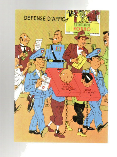 Tintin carte postale - carte,
