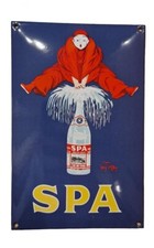 SPA (GARAGE). PORCELAIN EMAILLE / ENAMEL SHIELD, SIGN, PLATE RETRO