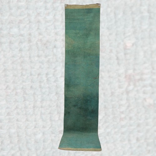 Tapis vert vintage fait - main,