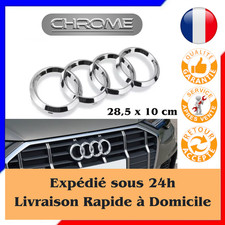 ✅ Emblème LOGO Insigne AVANT Calandre Pour AUDI CHROME 285mm BRILLANT «PRO» Neuf
