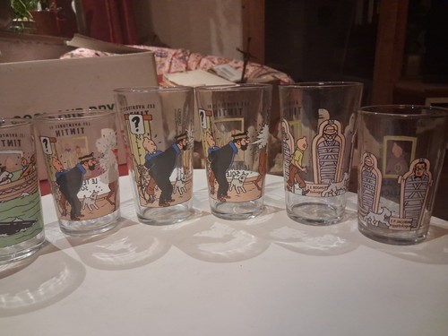 Tintin lot 7 verres - ,