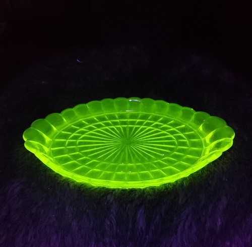 Plateau verre ancien plat - en,