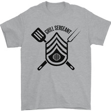 BBQ Grill Sergeant Chef Cook Food Funny Mens T-Shirt 100% Cotton