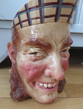 Sarreguemines polychrome sling pitcher English head v'la les english!