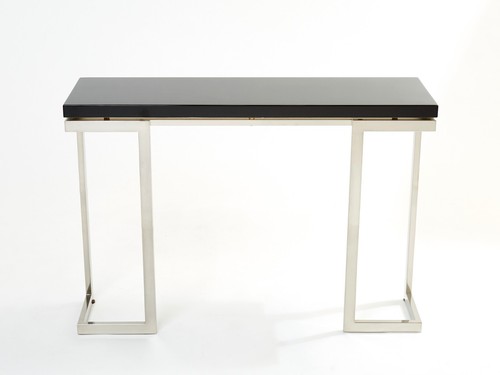 Console laquée noire - , et