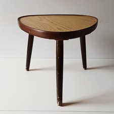 Gueridon Porte-Plante Tripode Formica, Annees 50's 60's 70's Vintage (1)