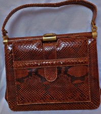 Vintage sac cuir python sac à