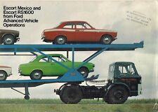 Ford Escort Mexico & RS 1600 Mk1 1971-72 UK Market Sales Brochure