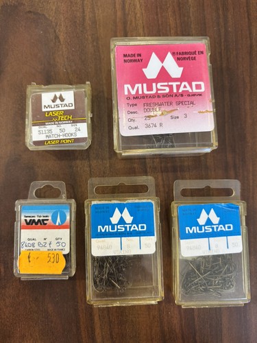 Boîtes hameçons vintage - 5, d'hameçons