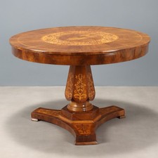 Table Charles X Ancienne Noyer Érable Italie XIXe Siècle Originale
