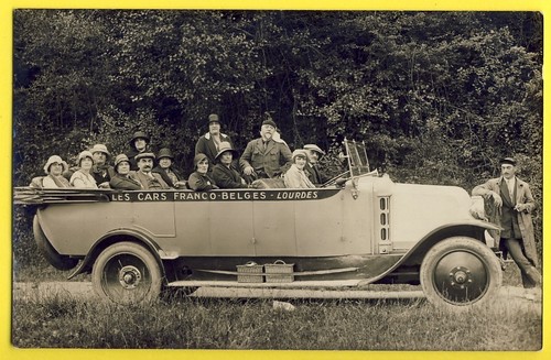 Cpa carte photo automobile - carte,