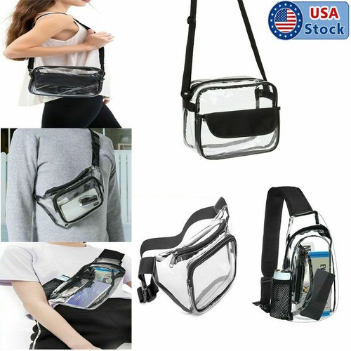 Clear zip sling bag - zip,