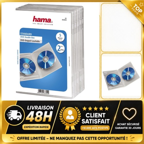 Hama boîtier double dvd - hama,