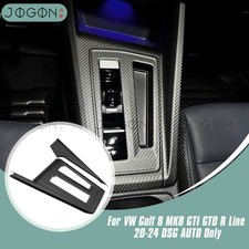 Matte Carbon For Volkswagen Golf R GTD GTI 2022-25 AT Center Console Panel Trim