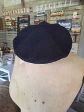 Ancien chapeau béret feutre Vintage Deco
