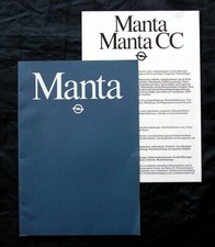 Opel Manta brochure, 8.1982, Berlinetta, GT/E, GT/J, CC, with insert 