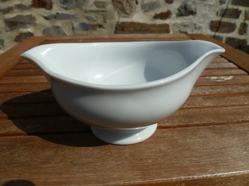 Sauciere blanche porcelaine - blanche, de