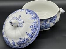 Luneville KG Faience Soupière  Special grand Feu modèle bleu