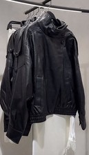 Zara Faux Black Leather  Bomber Jacket Viral Size Med - sizes available 