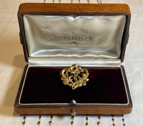 Broche fleur plaque fix - fleur, plaqué