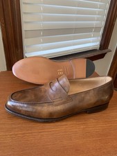 NEW | JOHN LOBB 9.5E UK 10.5 US LOPEZ BRACKEN MUSEUM CALF LOAFERS SHOES